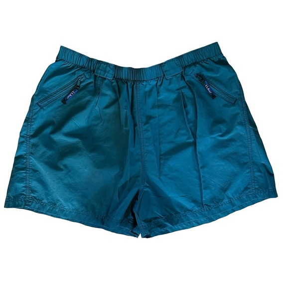 L.L. Bean Pants - LL Bean Women’s Teal Cotton-Nylon Dock Shorts Teal Zippered Pockets XL